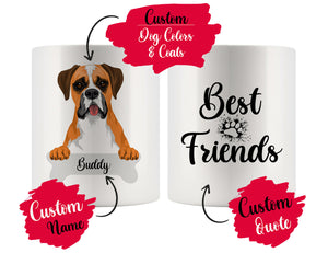 Personalized Boxer Dog Rescue Mom Dad Mug, Best Dog Owner Gift