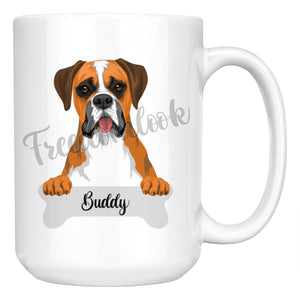Personalized Boxer Dog Mom Dad Mug, Funny Dog Owner Gift