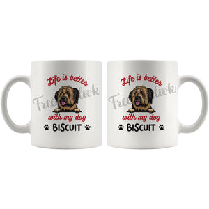 Personalized Briard Dog Mom Dad Mug, Custom Dog's Name Gift