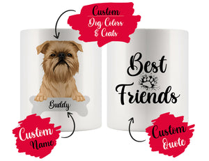 Personalized Brussels Griffon Dog Rescue Mom Dad Mug, Best Dog Owner Gift