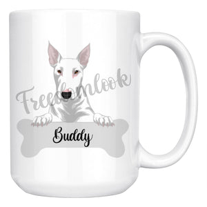 Personalized Bull Terrier Dog Mom Dad Mug, Funny Dog Owner Gift