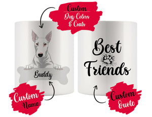 Personalized Bull Terrier Dog Rescue Mom Dad Mug, Best Dog Owner Gift
