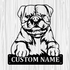 Personalized Bulldog Metal Sign, Dog Owner Wall Art, Memorial Gift