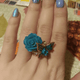 Butterfly & Flower Adjustable Ring For Elegant Woman (Spring 2018) - Freedom Look