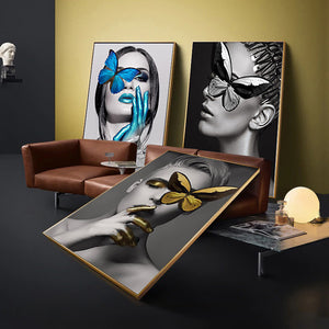 Butterfly Canvas Painting For Living Room - Freedom Look