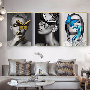 Butterfly Canvas Painting For Living Room - Freedom Look
