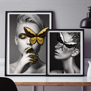 Butterfly Canvas Painting For Living Room - Freedom Look