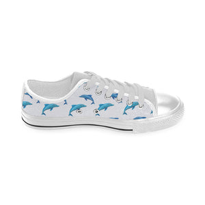High & Low Top Blue Dolpins Canvas Shoes - Freedom Look