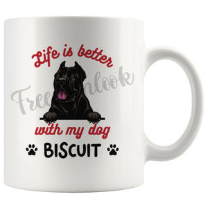 Personalized Cane Corso Dog Mom Dad Mug, Custom Dog's Name Gift