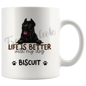 Personalized Cane Corso Dog Mom Dad Mug, Custom Dog's Name Gift
