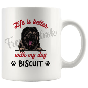 Personalized Caucasian Shepherd Dog Mom Dad Mug, Custom Dog's Name Gift