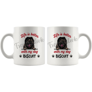 Personalized Caucasian Shepherd Dog Mom Dad Mug, Custom Dog's Name Gift