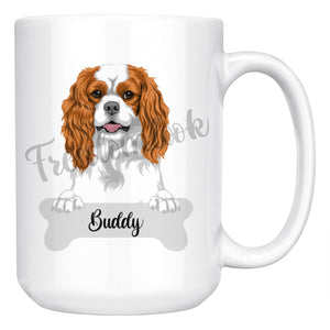 Personalized Cavalier King Charles Spaniel Dog Mom Dad Mug, Funny Dog Owner Gift