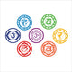 7 Chakra Stickers Art Wall Decoration - Freedom Look
