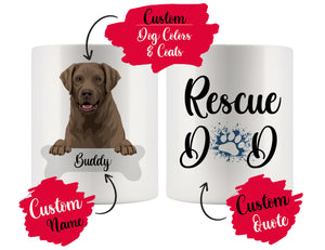 Personalized Chesapeake Bay Retriever Dog Rescue Mom Dad Mug, Dog Owner Gift