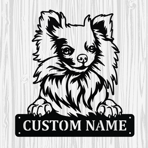 Personalized Chihuahua - Longhaired Metal Sign, Dog Owner Wall Art, Memorial Gift