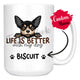 Personalized Longhaired Chihuahua Dog Mom Dad Mug, Custom Dog's Name Gift