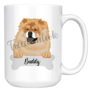 Personalized Chow Chow Dog Mom Dad Mug, Funny Dog Owner Gift