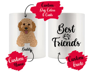 Personalized Cockapoo Dog Rescue Mom Dad Mug, Best Dog Owner Gift