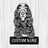 Personalized Cocker Spaniel Metal Sign, Dog Owner Wall Art, Memorial Gift
