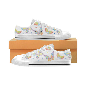 High & Low Top Canvas Women's Shoes - Multicolor Butterflies - Freedom Look