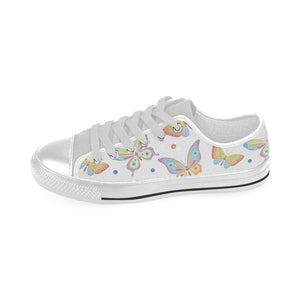 High & Low Top Canvas Women's Shoes - Multicolor Butterflies - Freedom Look
