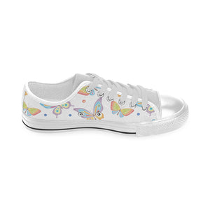 High & Low Top Canvas Women's Shoes - Multicolor Butterflies - Freedom Look