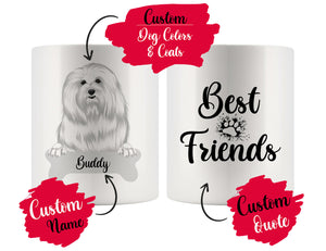 Personalized Coton de Tulear Dog Rescue Mom Dad Mug, Best Dog Owner Gift