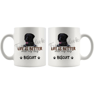 Personalized Curly-Coated Retriever Dog Mom Dad Mug, Custom Dog's Name Gift