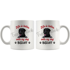 Personalized Curly-Coated Retriever Dog Mom Dad Mug, Custom Dog's Name Gift