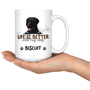 Personalized Curly-Coated Retriever Dog Mom Dad Mug, Custom Dog's Name Gift