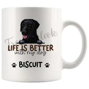Personalized Curly-Coated Retriever Dog Mom Dad Mug, Custom Dog's Name Gift