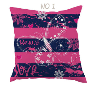 Colorful Butterfly Cover Pillow - Freedom Look