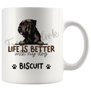 Personalized Czech Terrier Dog Mom Dad Mug, Custom Dog's Name Gift