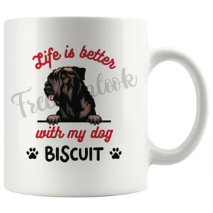 Personalized Czech Terrier Dog Mom Dad Mug, Custom Dog's Name Gift