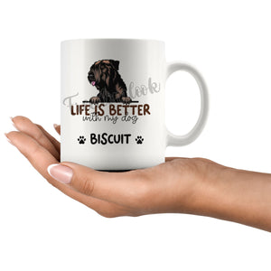 Personalized Czech Terrier Dog Mom Dad Mug, Custom Dog's Name Gift