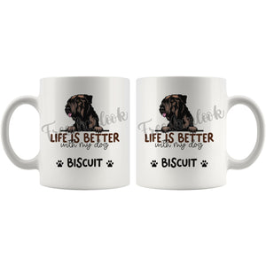 Personalized Czech Terrier Dog Mom Dad Mug, Custom Dog's Name Gift
