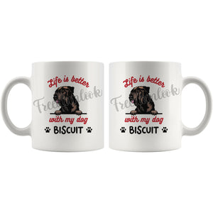 Personalized Czech Terrier Dog Mom Dad Mug, Custom Dog's Name Gift