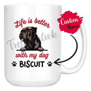 Personalized Czech Terrier Dog Mom Dad Mug, Custom Dog's Name Gift