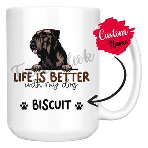 Personalized Czech Terrier Dog Mom Dad Mug, Custom Dog's Name Gift