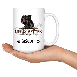 Personalized Czech Terrier Dog Mom Dad Mug, Custom Dog's Name Gift