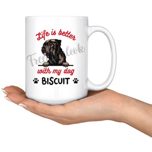 Personalized Czech Terrier Dog Mom Dad Mug, Custom Dog's Name Gift