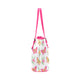 Pink Butterflies With Flowers Leather Tote Bag - Freedom Look
