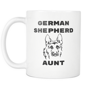 German Shepherd Aunt Coffee Mug - Dog Aunt Mug - Best Dog Auntie Mug - Great Gift For Aunt (11 oz) - Freedom Look