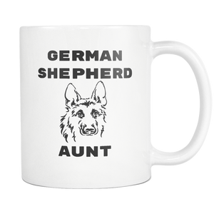 German Shepherd Aunt Coffee Mug - Dog Aunt Mug - Best Dog Auntie Mug - Great Gift For Aunt (11 oz) - Freedom Look