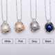 HQ Big Natural Pearl Pendant Necklace - Freedom Look