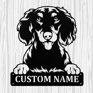 Personalized Dachshund - Longhaired Metal Sign, Dog Owner Wall Art, Memorial Gift