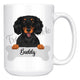 Personalized Longhaired Dachshund Dog Mom Dad Mug, Funny Dog Owner Gift
