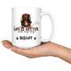 Personalized Long-Hair Dachshund Dog Mom Dad Mug, Custom Dog's Name Gift