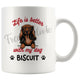 Personalized Long-Hair Dachshund Dog Mom Dad Mug, Custom Dog's Name Gift